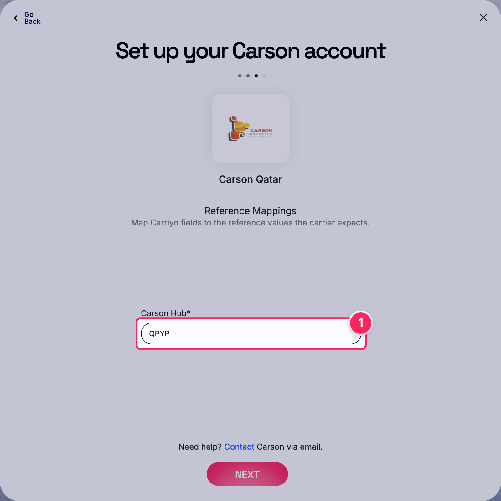 Enter carson hub.