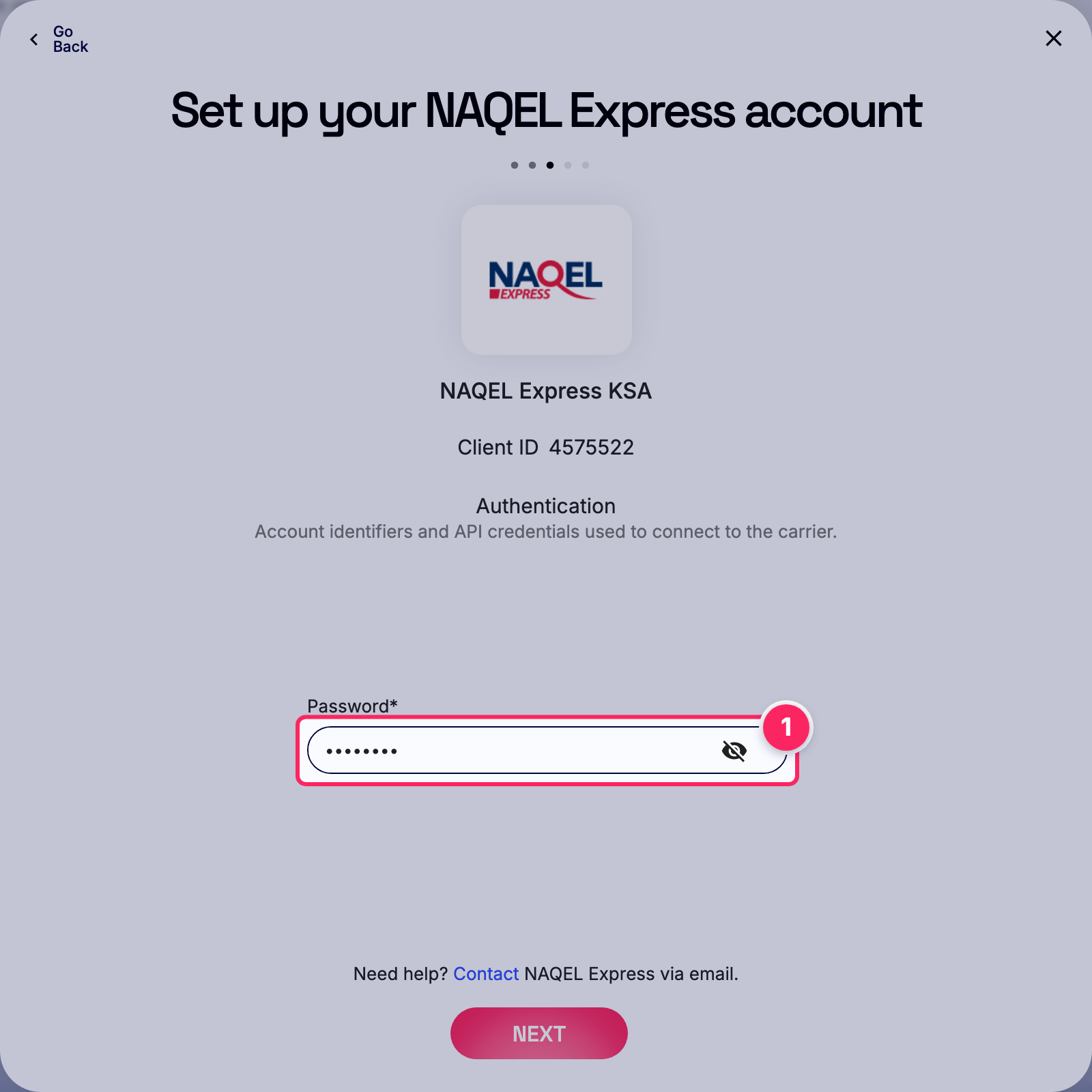 Enter password.