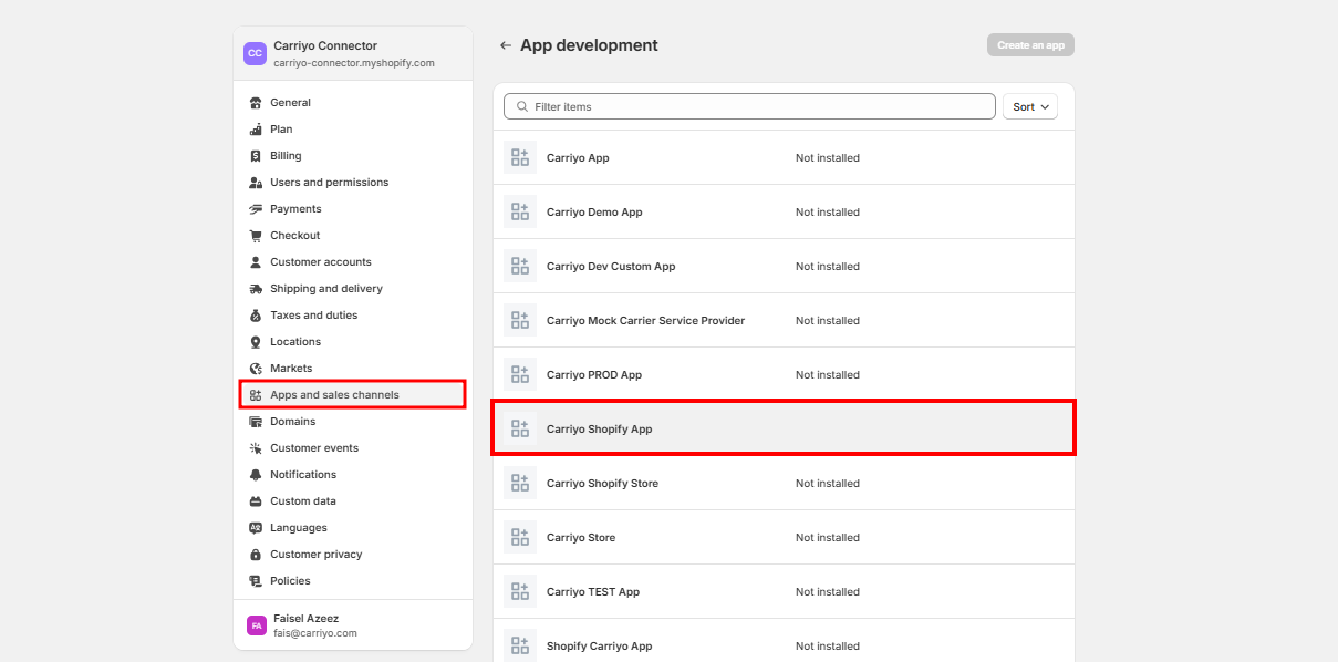 Develop apps in Shopify