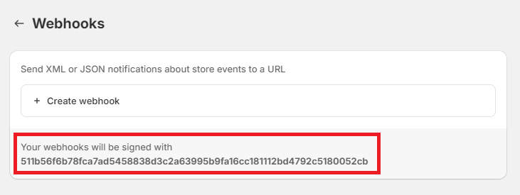 Copy webhook shared secret