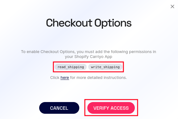 Verify access